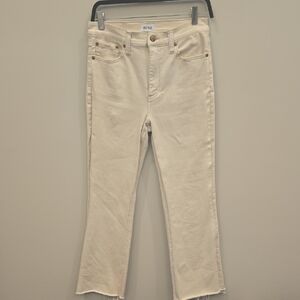 pistola Cream Straight-Leg Jeans with Raw Hem